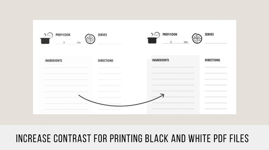 Increase Contrast for Printing Black and White PDF Files