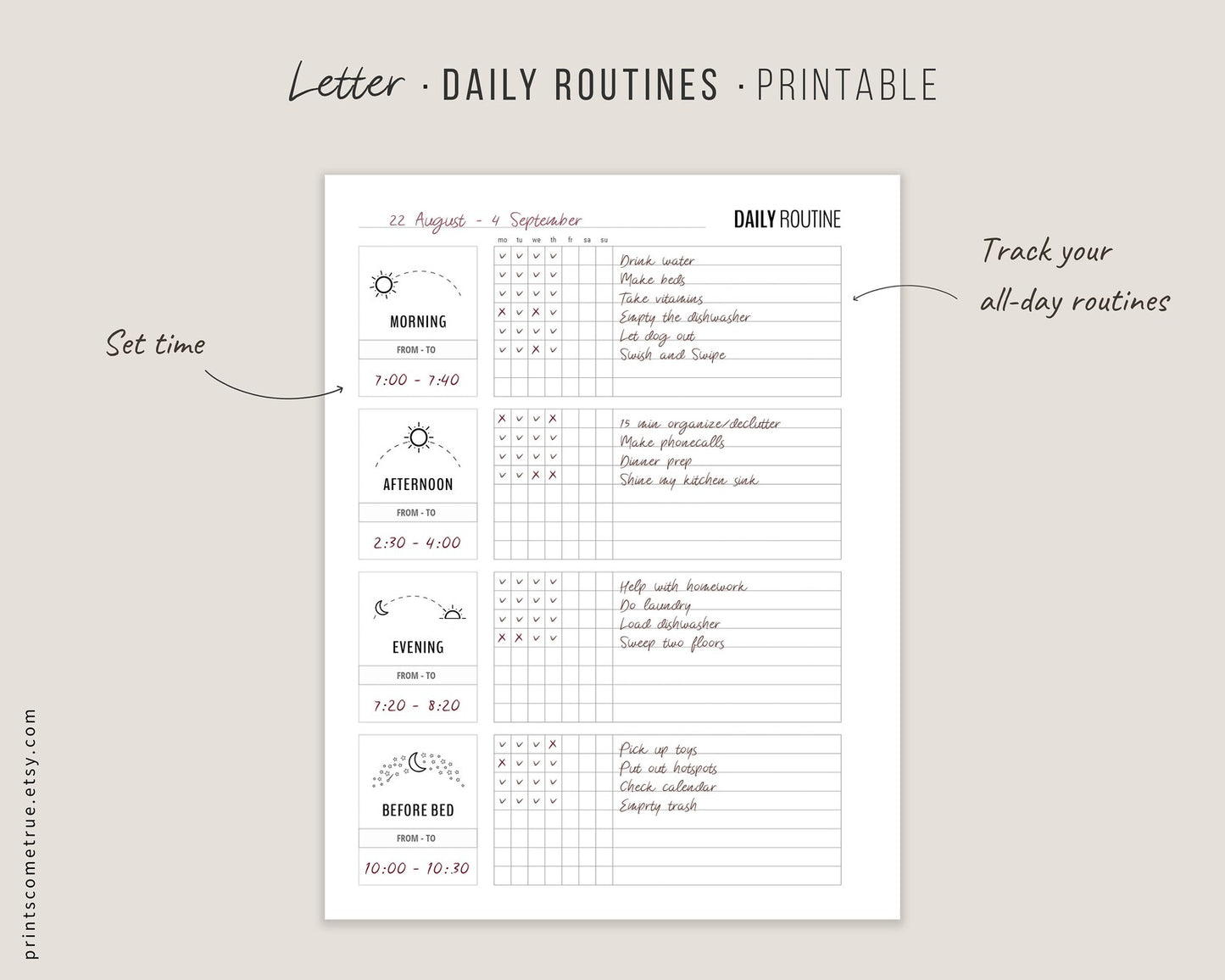 Daily Routine Checklist