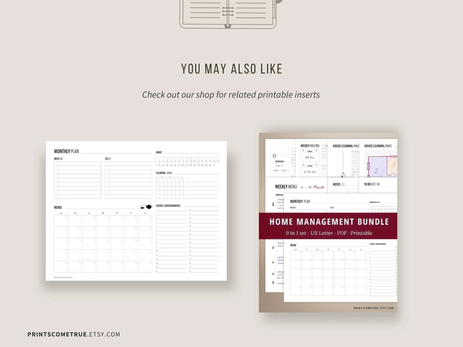a desk calendar with the words you may also like
