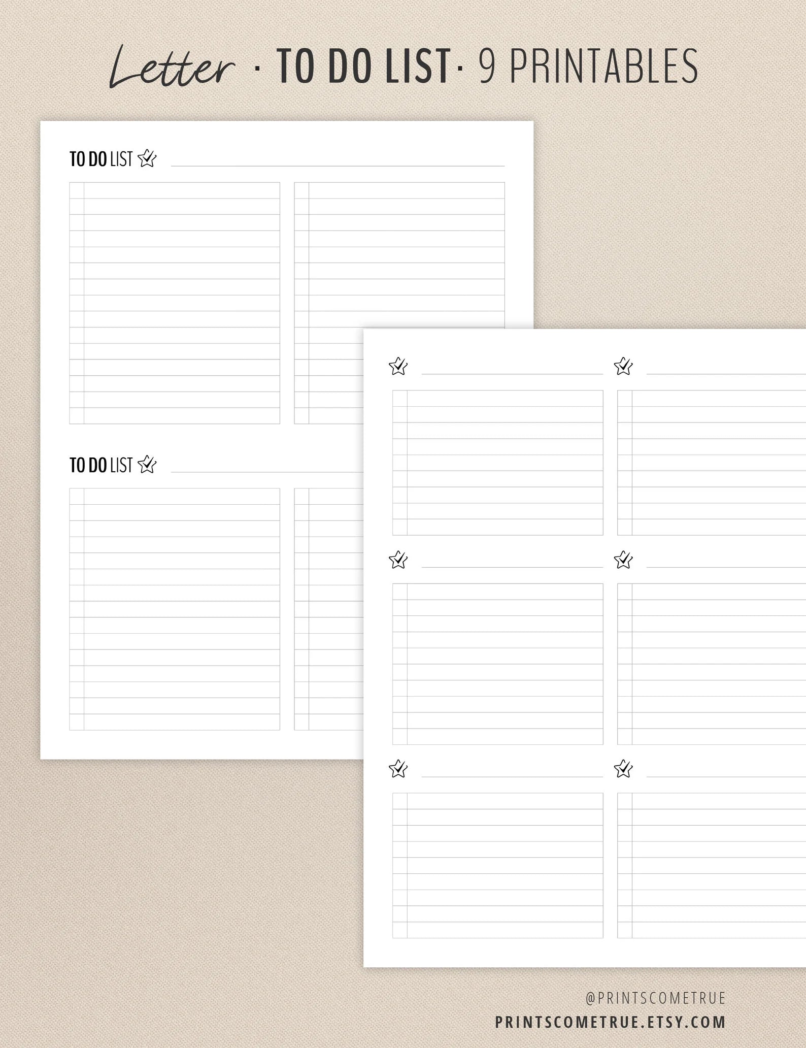 To Do List - Printable Planner Inserts