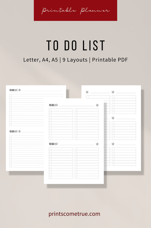 To Do List Printable Planner - PDF