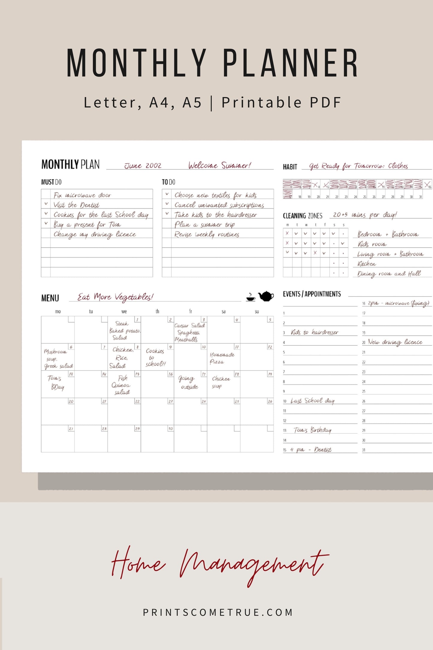 Monthly Planner