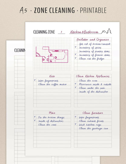 House Cleaning Planner | A5