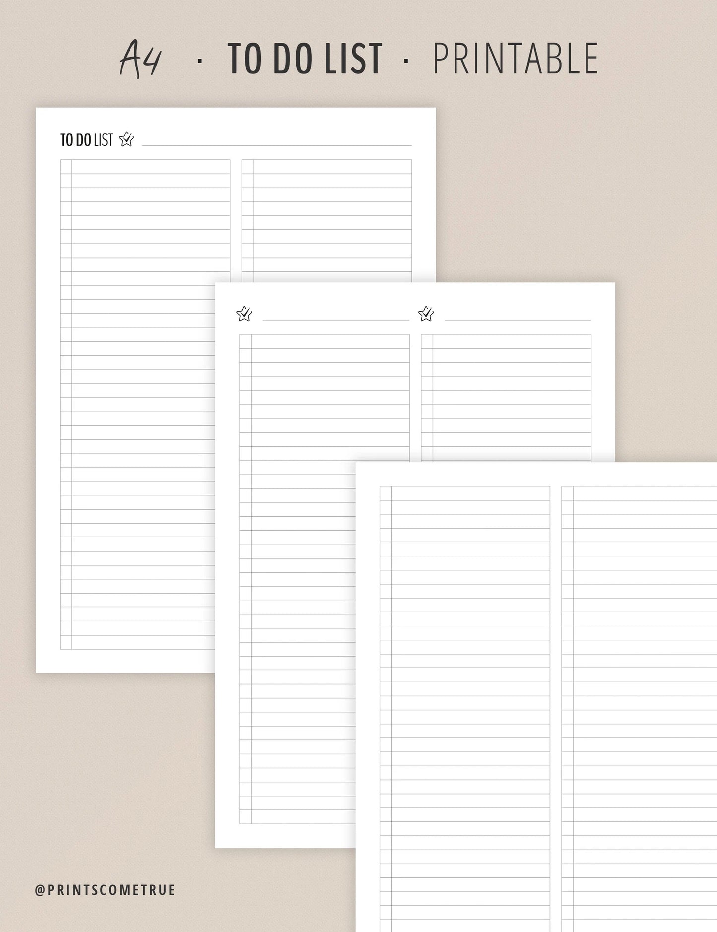 To Do List - Printable Planner A4 - 1