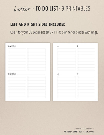 To Do List - Printable Planner Inserts _ letter - 3