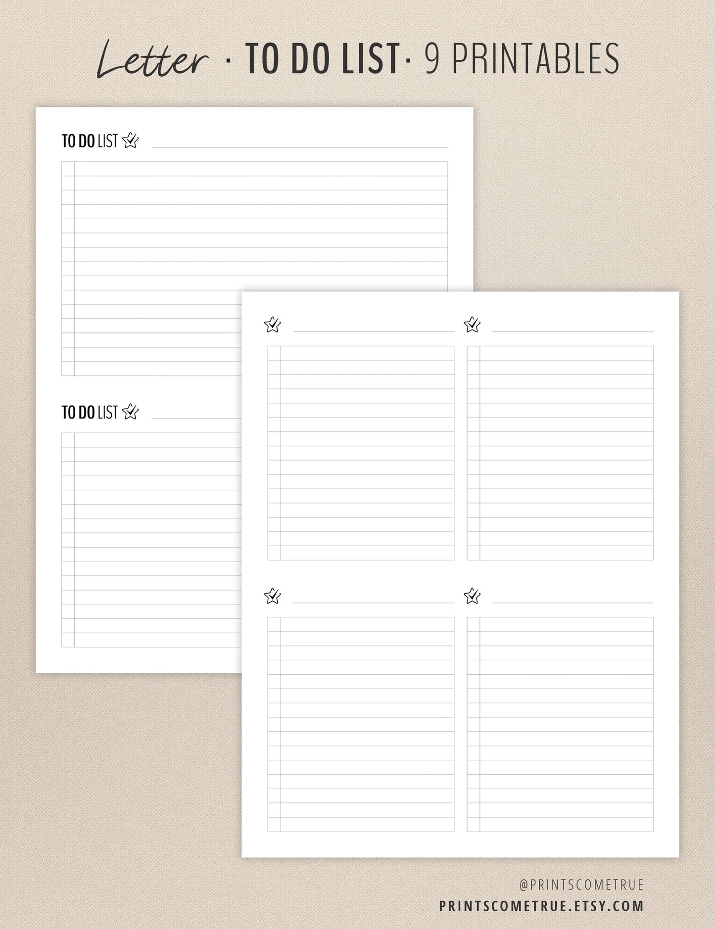 To Do List - Printable Planner Inserts _ letter - 5