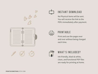 a page with instructions on how to print a printable