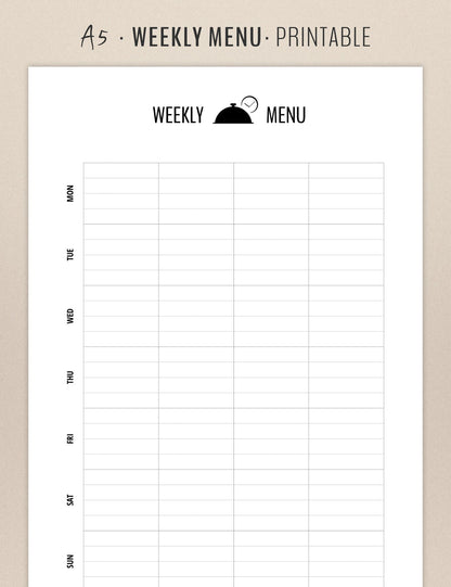 Weekly Menu & Grocery List